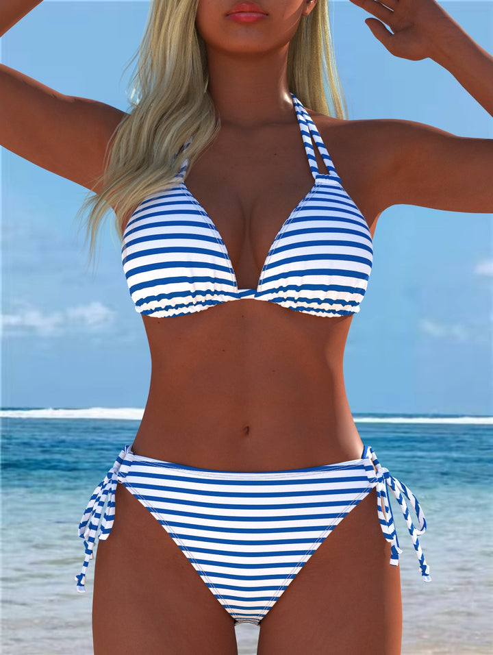 Dame Bikini-set med lekfull skärning och trendig mönsterblandning Mirla-Eva Jonsson