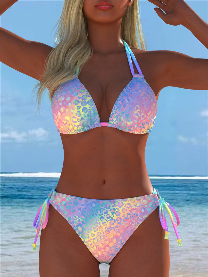 Dame Bikini-set med lekfull skärning och trendig mönsterblandning Mirla-Eva Jonsson