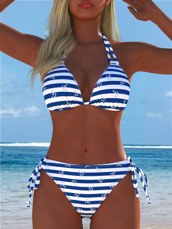 Dame Bikini-set med lekfull skärning och trendig mönsterblandning Mirla-Eva Jonsson
