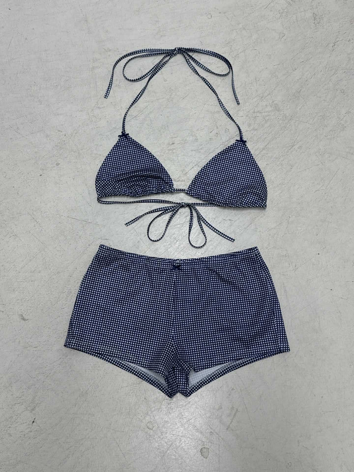 Dame Bikini-set med prickigt mönster och justerbara axelband Mirla-Eva Jonsson