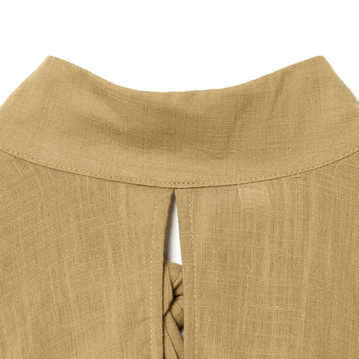 Dame Blusenshirt med elegant ståkrage och plisserade detaljer Mirla-Eva Jonsson