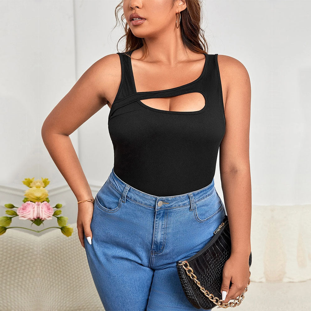 Dame Body med asymmetrisk cut-out och bekväm ormskrift Mirla-Eva Jonsson