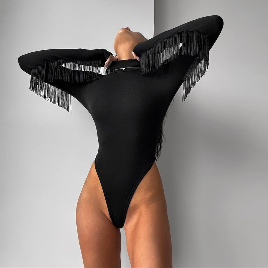Dame Body med djup V-ringning och raffinerade spetsaccenter Mirla-Eva Jonsson