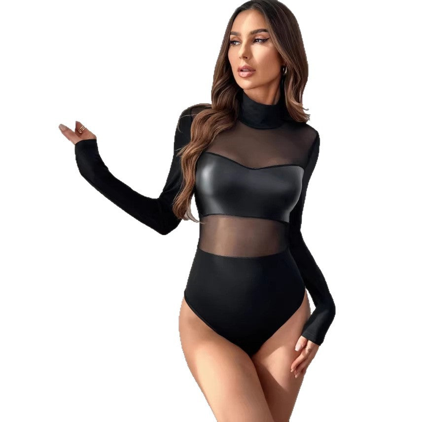 Dame Body med transparenta insatser och lång ärm Mirla-Eva Jonsson