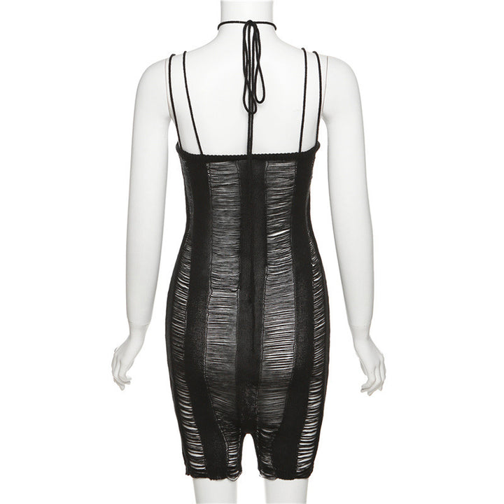 Dame Bodycon Overall med ripslook och eleganta axelband Mirla-Eva Jonsson