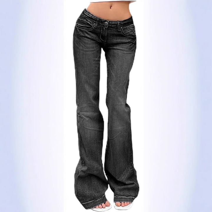Dame Bootcut-jeans med flexibel passform och hög midja Mirla-Eva Jonsson