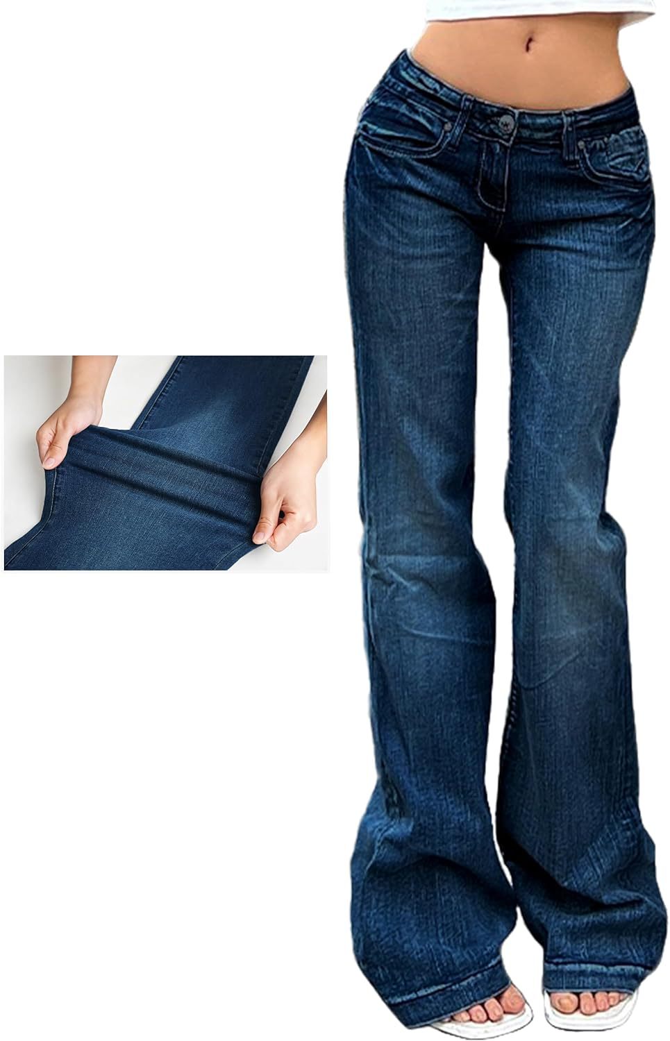 Dame Bootcut-jeans med flexibel passform och hög midja Mirla-Eva Jonsson