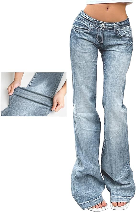 Dame Bootcut-jeans med flexibel passform och hög midja Mirla-Eva Jonsson