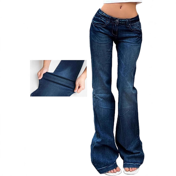 Dame Bootcut-jeans med flexibel passform och hög midja Mirla-Eva Jonsson