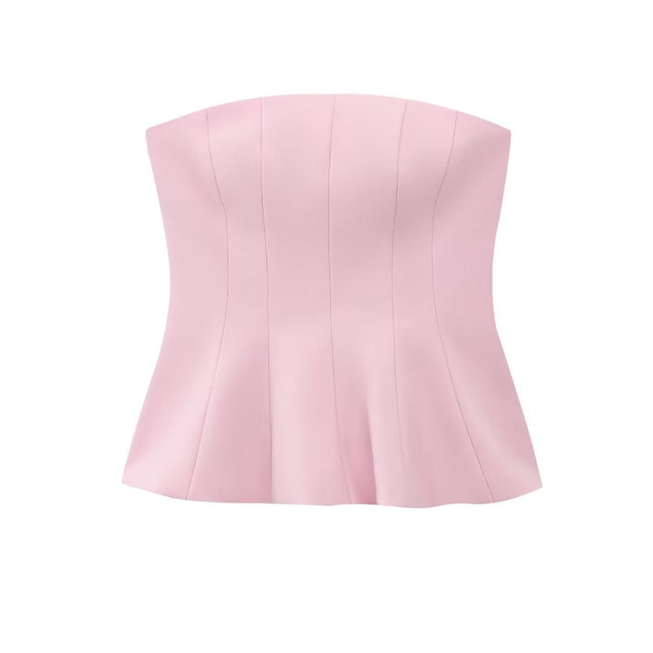 Dame Bustier-top med figursydd snitt och elegant plissering Mirla-Eva Jonsson