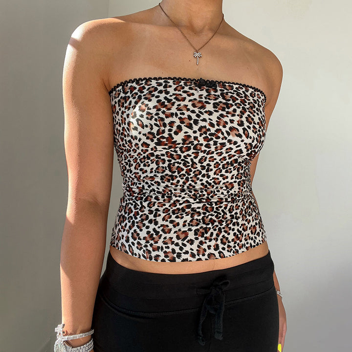 Dame Bustier-top med leopardmönster Mirla-Eva Jonsson