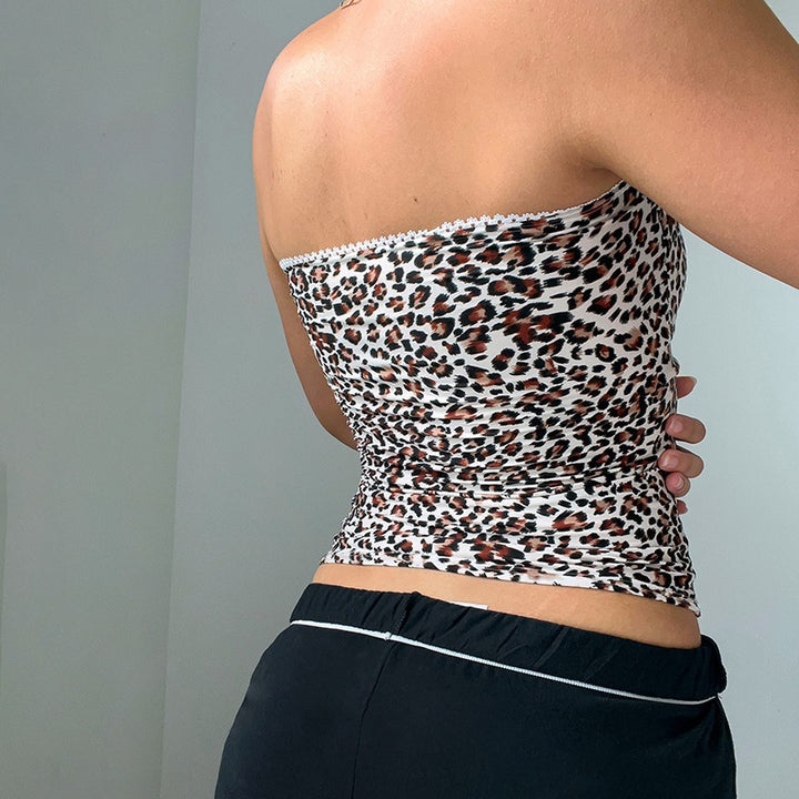 Dame Bustier-top med leopardmönster Mirla-Eva Jonsson