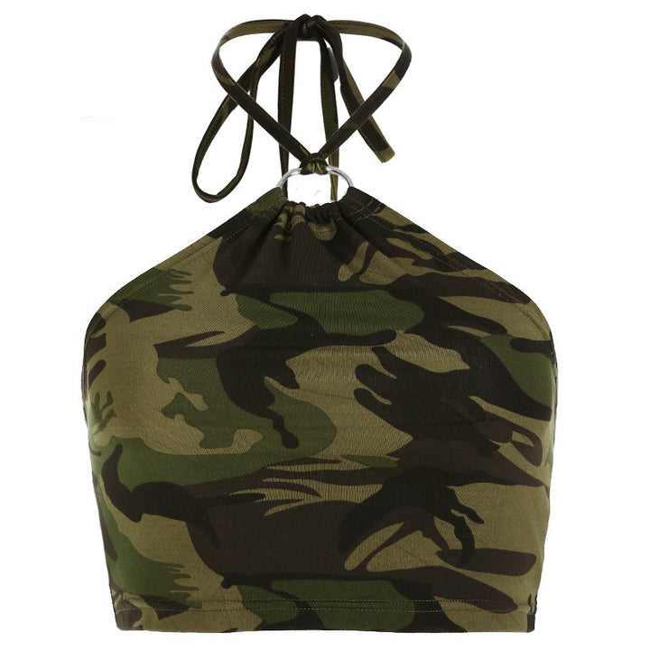 Dame Camouflage Cropped Top Mirla-Eva Jonsson
