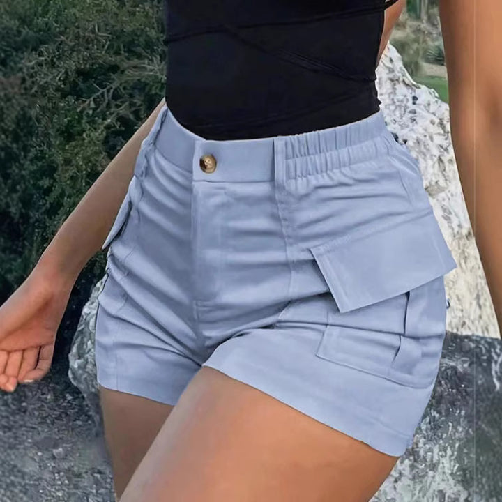 Dame Cargo-short med hög midja och praktiska fickor Mirla-Eva Jonsson