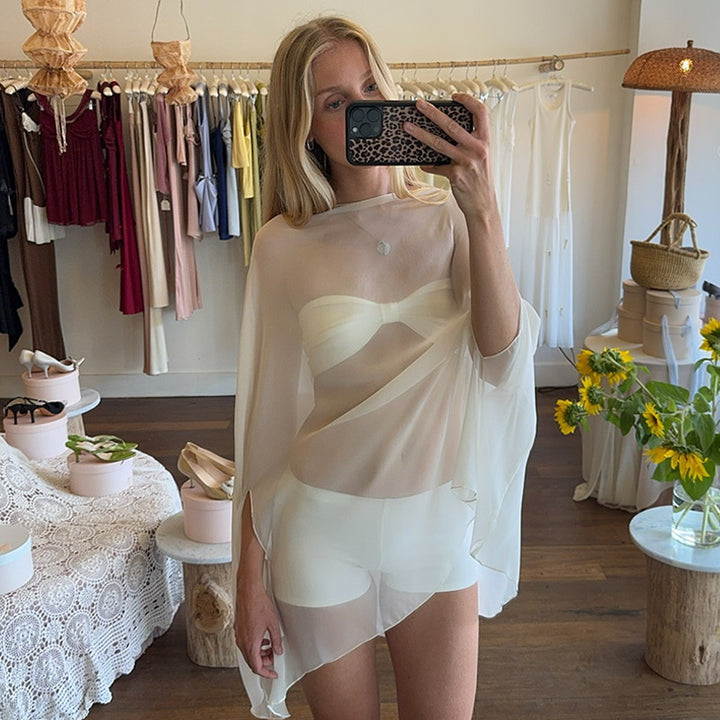 Dame Chiffon Överdrag med eleganta ärmhål Mirla-Eva Jonsson