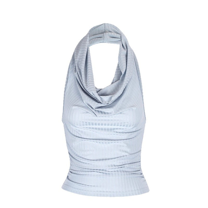 Dame Cowl-Neck Top med raffinerade rynkeffekter Mirla-Eva Jonsson