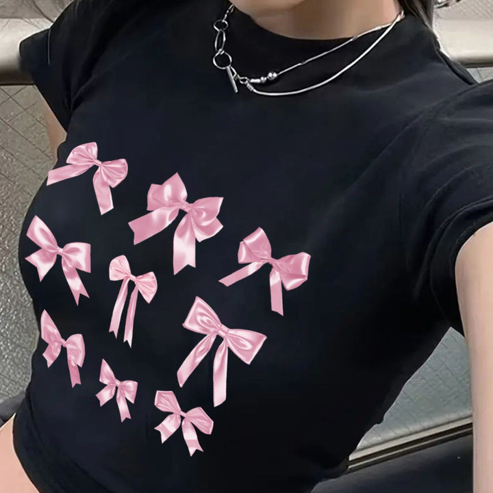 Dame Crop-T-Shirt med inspirerande text Mirla-Eva Jonsson