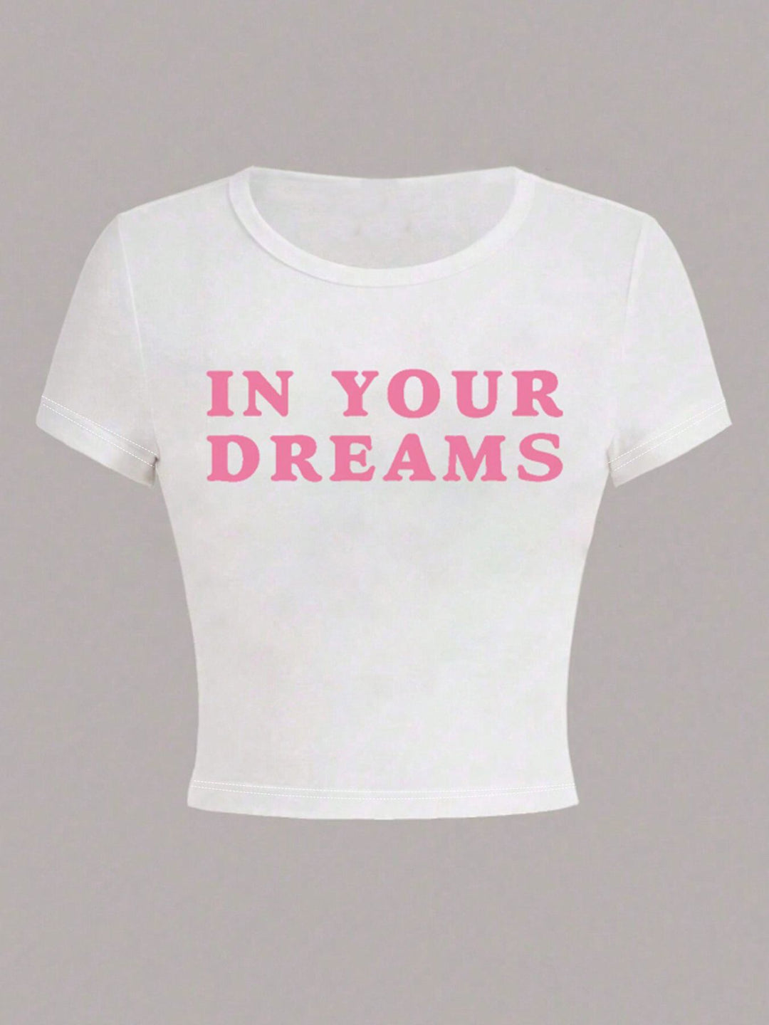 Dame Crop-T-Shirt med inspirerande tryck och figurnära skärning Mirla-Eva Jonsson