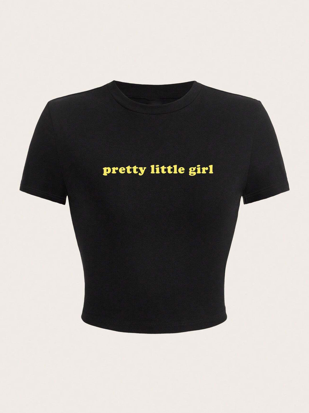 Dame Crop-T-Shirt med inspirerande tryck och figurnära skärning Mirla-Eva Jonsson
