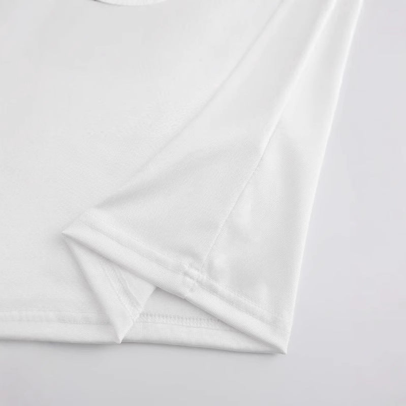 Dame Crop-T-shirt med blommig grafik och avslappnad skärning Mirla-Eva Jonsson