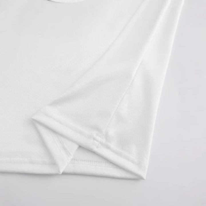 Dame Crop-T-shirt med blommig grafik och avslappnad skärning Mirla-Eva Jonsson