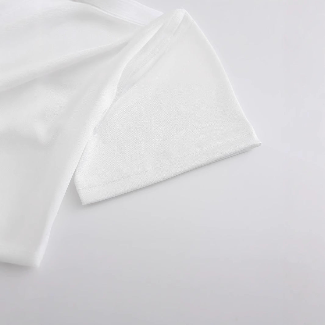 Dame Crop-T-shirt med kreativt landsflaggsdesign Mirla-Eva Jonsson