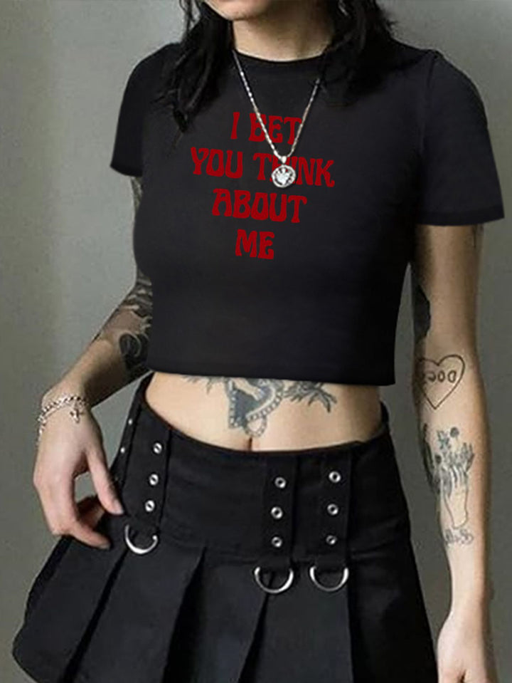 Dame Crop-T-shirt med kreativt seriemotiv Mirla-Eva Jonsson
