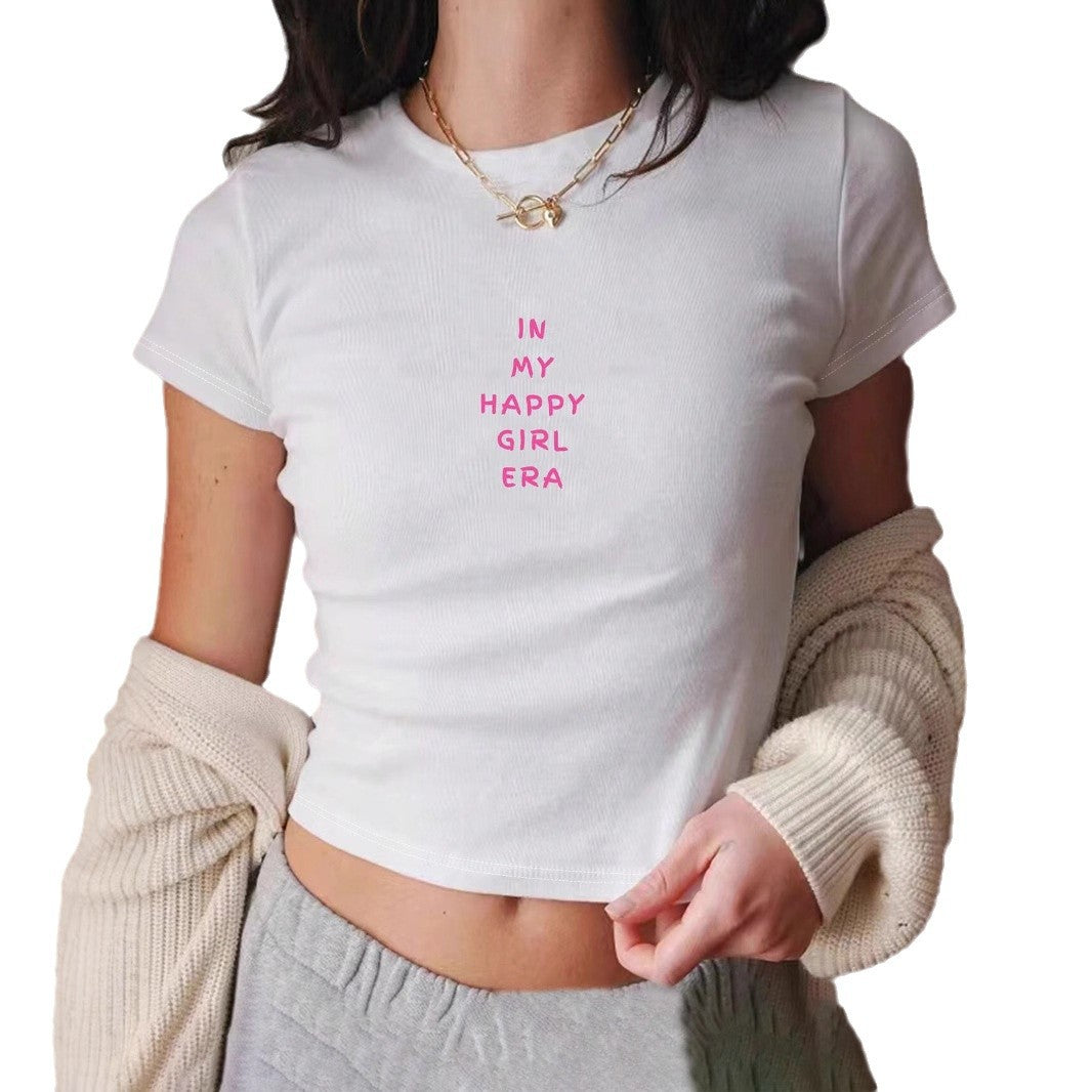 Dame Crop Top med 90-talstryck Mirla-Eva Jonsson