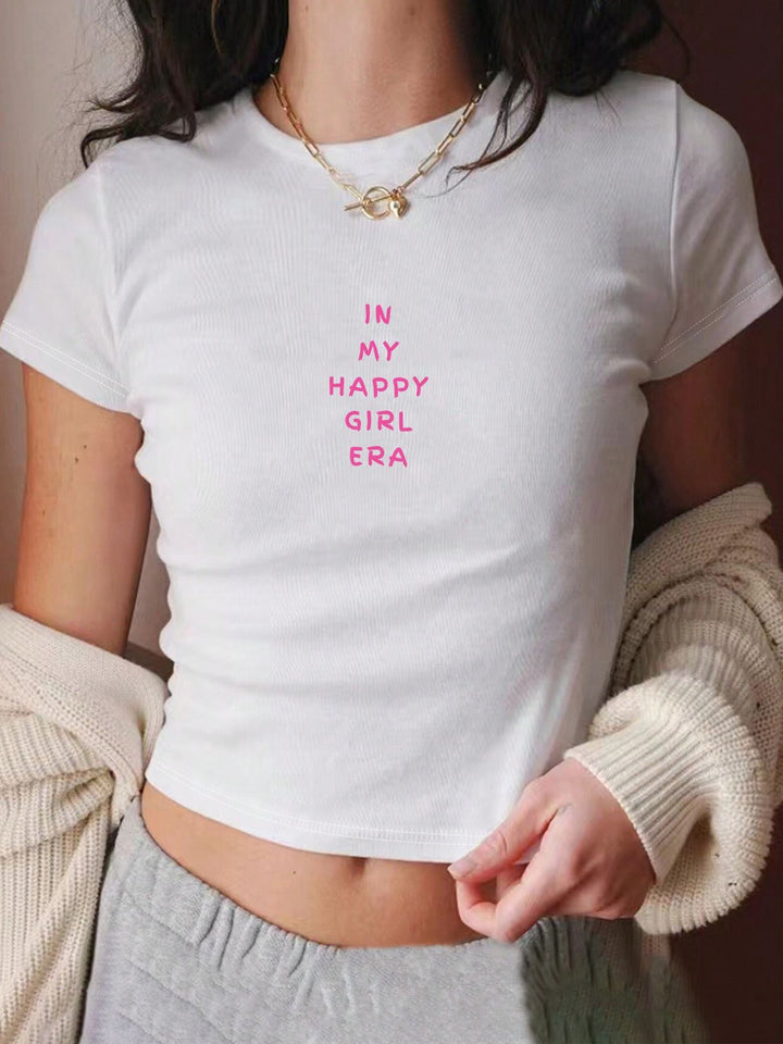 Dame Crop Top med 90-talstryck Mirla-Eva Jonsson