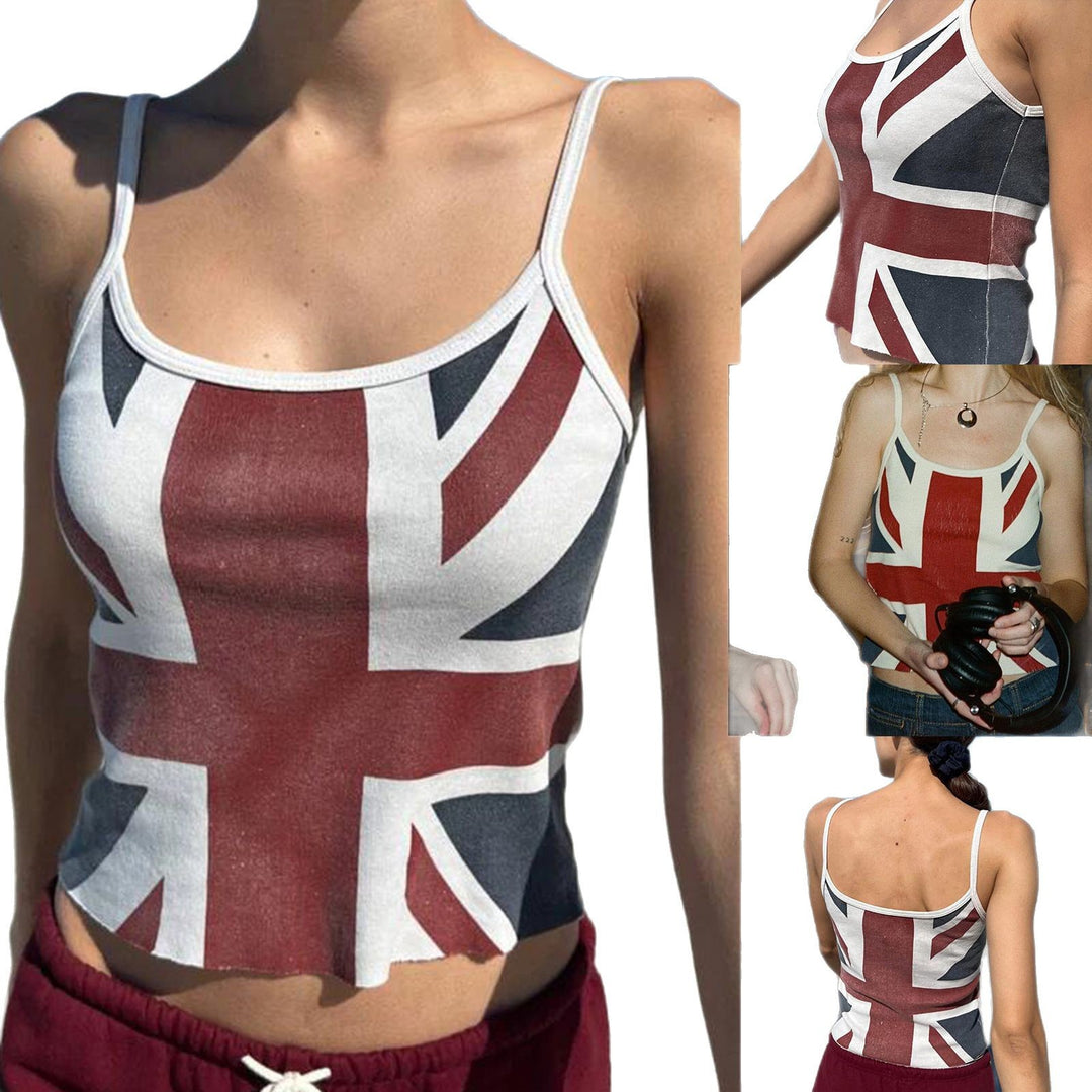 Dame Crop-Top med brittiskt motiv Mirla-Eva Jonsson