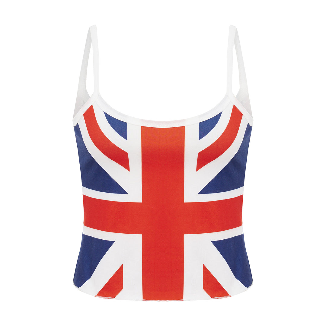 Dame Crop-Top med brittiskt motiv Mirla-Eva Jonsson