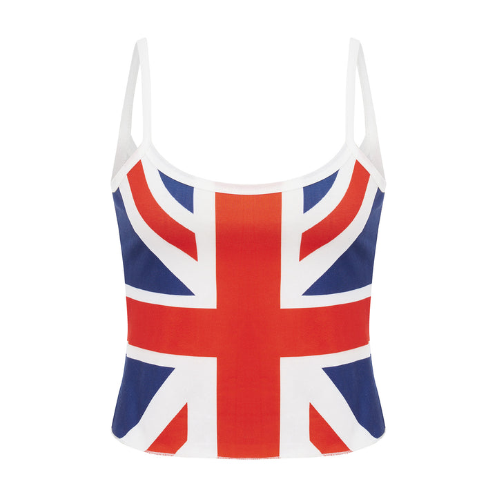 Dame Crop-Top med brittiskt motiv Mirla-Eva Jonsson