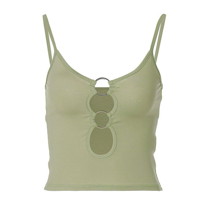 Dame Crop Top med dekorativa Cut-Outs Mirla-Eva Jonsson