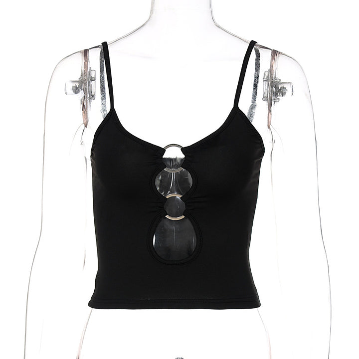 Dame Crop Top med dekorativa Cut-Outs Mirla-Eva Jonsson