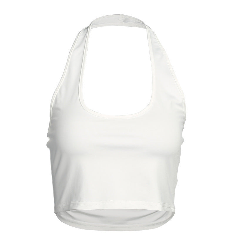 Dame Crop-Top med djup utskärning och sportig design Mirla-Eva Jonsson