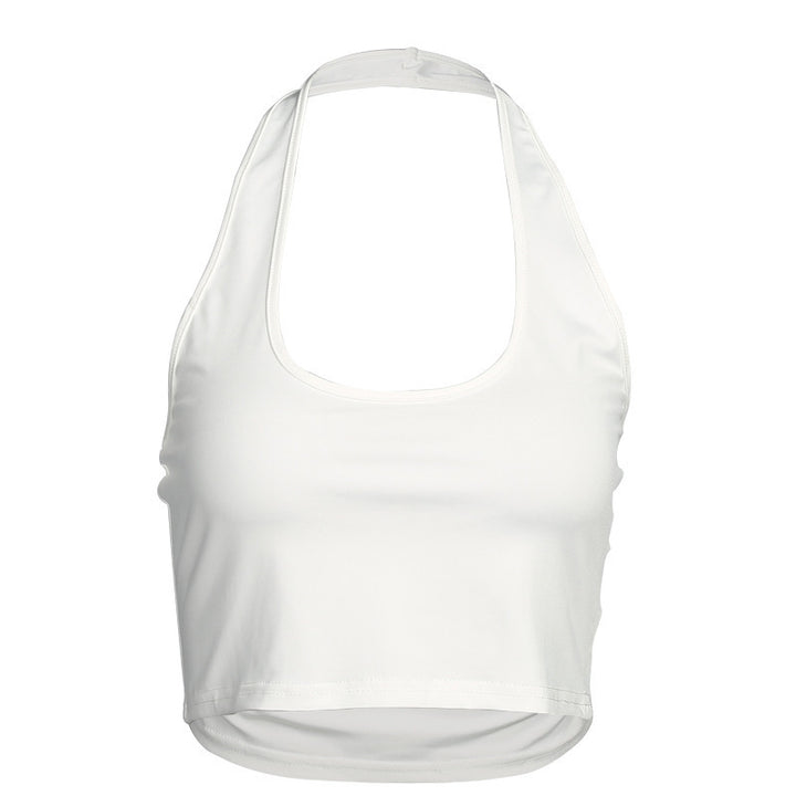 Dame Crop-Top med djup utskärning och sportig design Mirla-Eva Jonsson