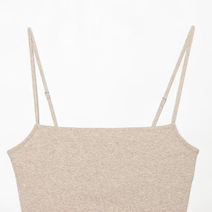 Dame Crop-Top med glittrande paljetter och smala axelband Mirla-Eva Jonsson