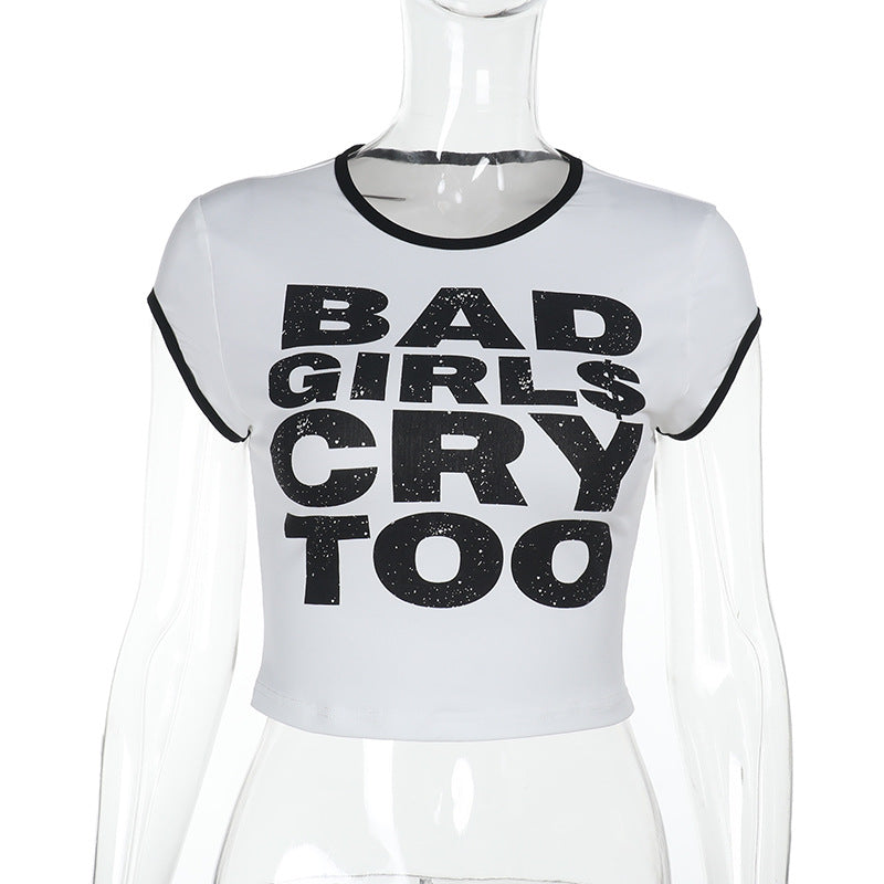 Dame-Crop-Top med iögonfallande grafiktryck Mirla-Eva Jonsson
