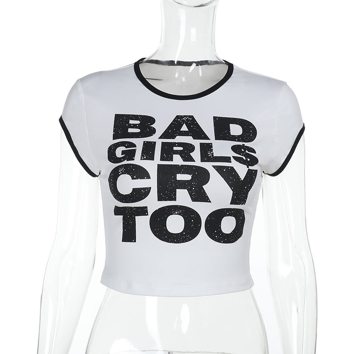 Dame-Crop-Top med iögonfallande grafiktryck Mirla-Eva Jonsson