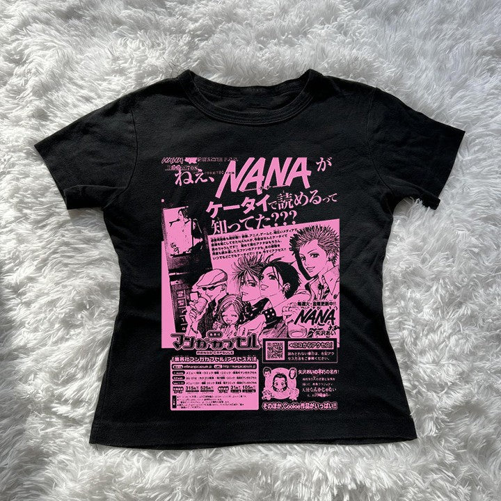 Dame Crop-Top med kreativ grafisk tryck Mirla-Eva Jonsson
