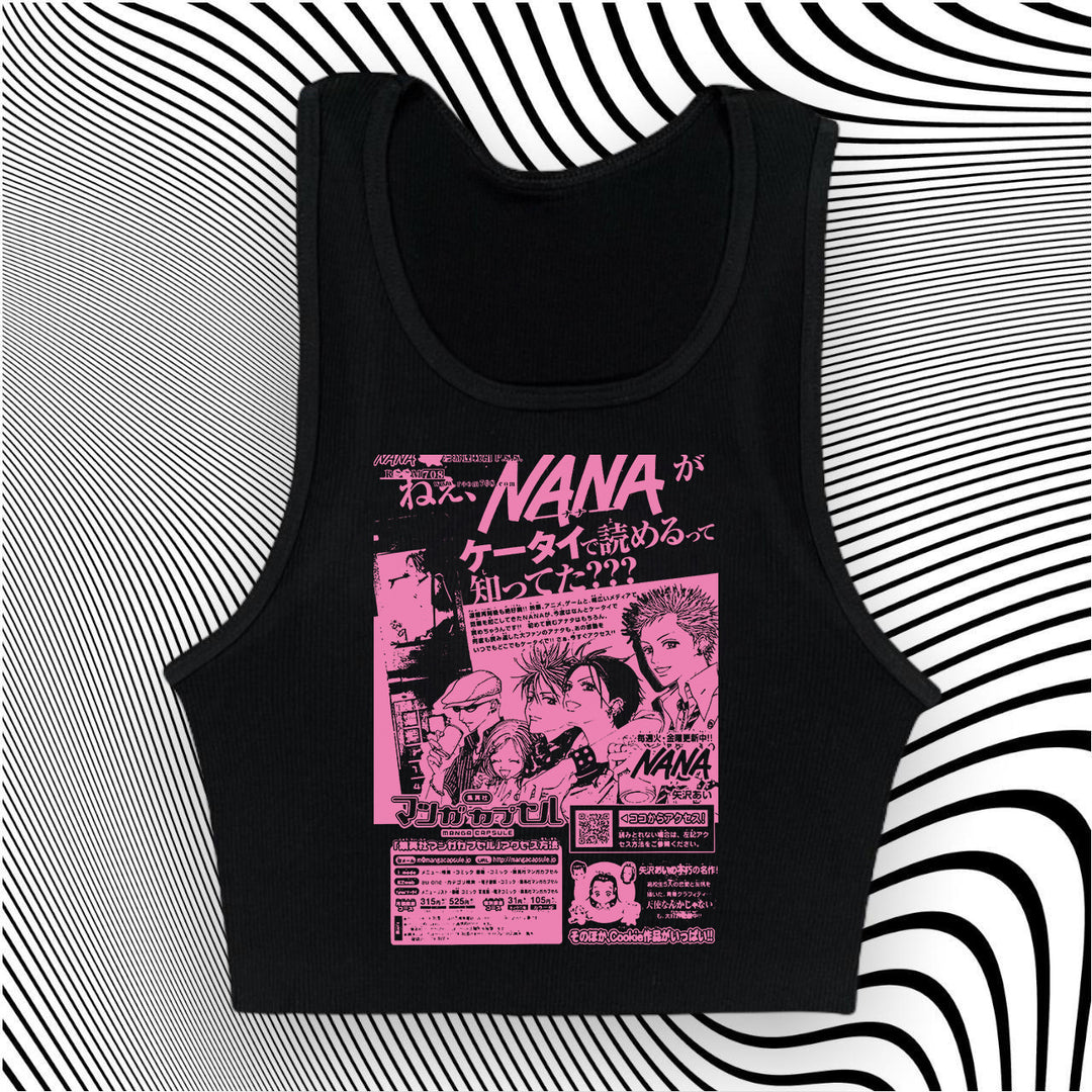 Dame Crop-Top med kreativ grafisk tryck Mirla-Eva Jonsson