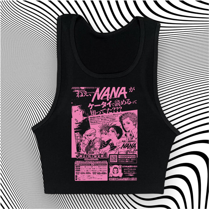 Dame Crop-Top med kreativ grafisk tryck Mirla-Eva Jonsson