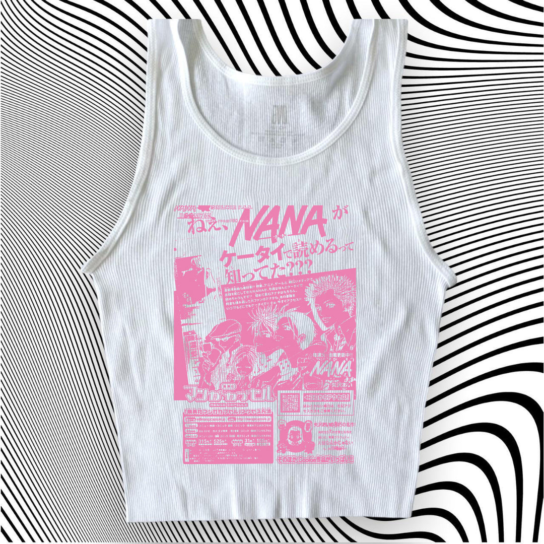 Dame Crop-Top med kreativ grafisk tryck Mirla-Eva Jonsson
