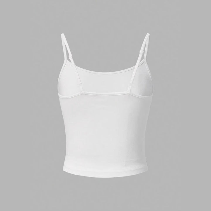 Dame Crop Top med kreativt kortspelmotiv Mirla-Eva Jonsson