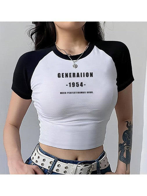Dame Crop-Top med motiverande text och avslappnad passform Mirla-Eva Jonsson