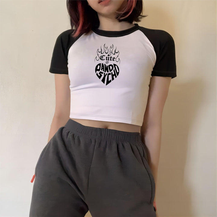 Dame Crop-Top med motiverande text och avslappnad passform Mirla-Eva Jonsson