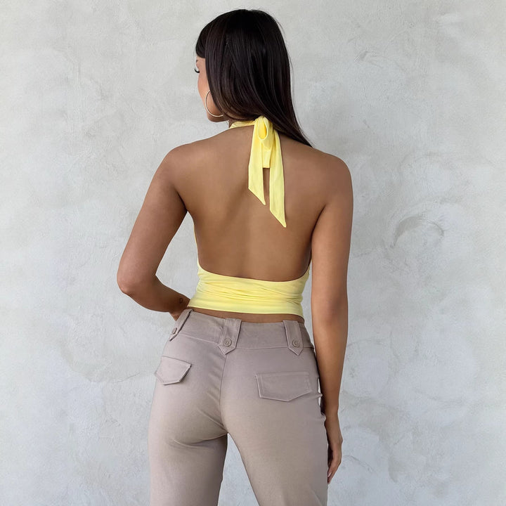 Dame Crop-Top med raffinerat knutdetalj Mirla-Eva Jonsson