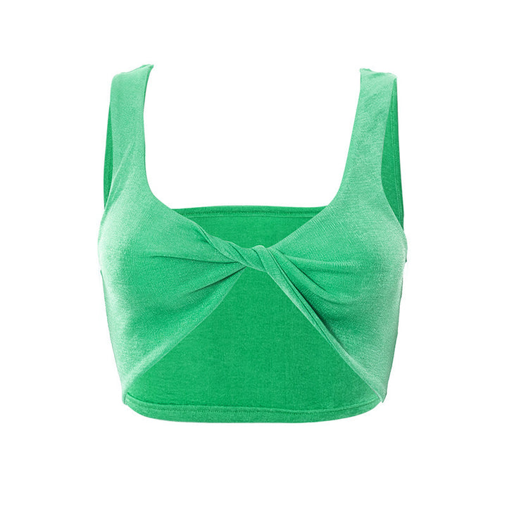Dame Crop-Top med trendig knytdesign och innovativ skärning Mirla-Eva Jonsson