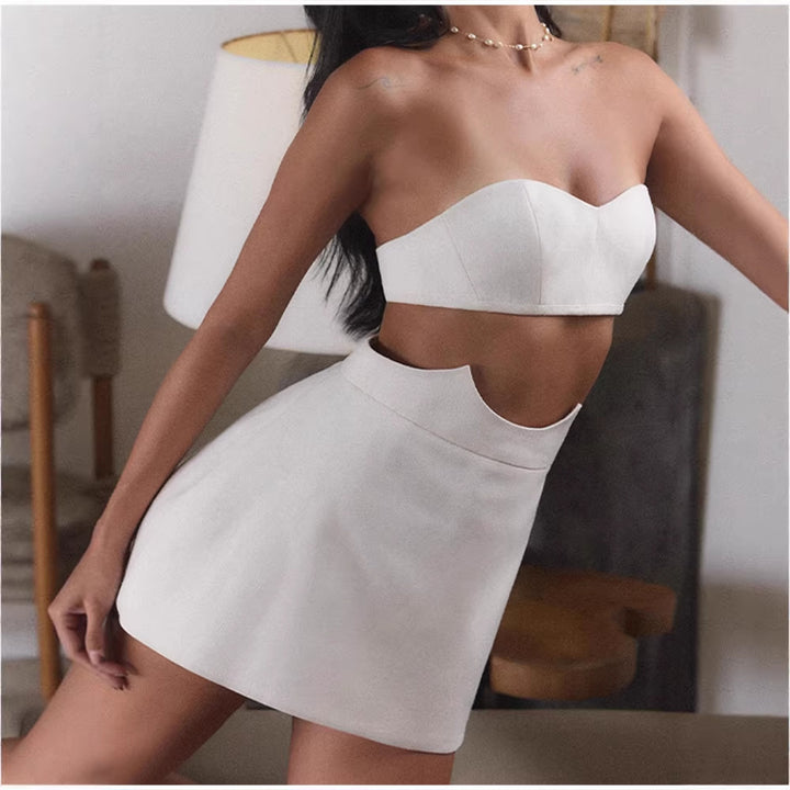 Dame Crop-Top och kjolset med elegant design Mirla-Eva Jonsson