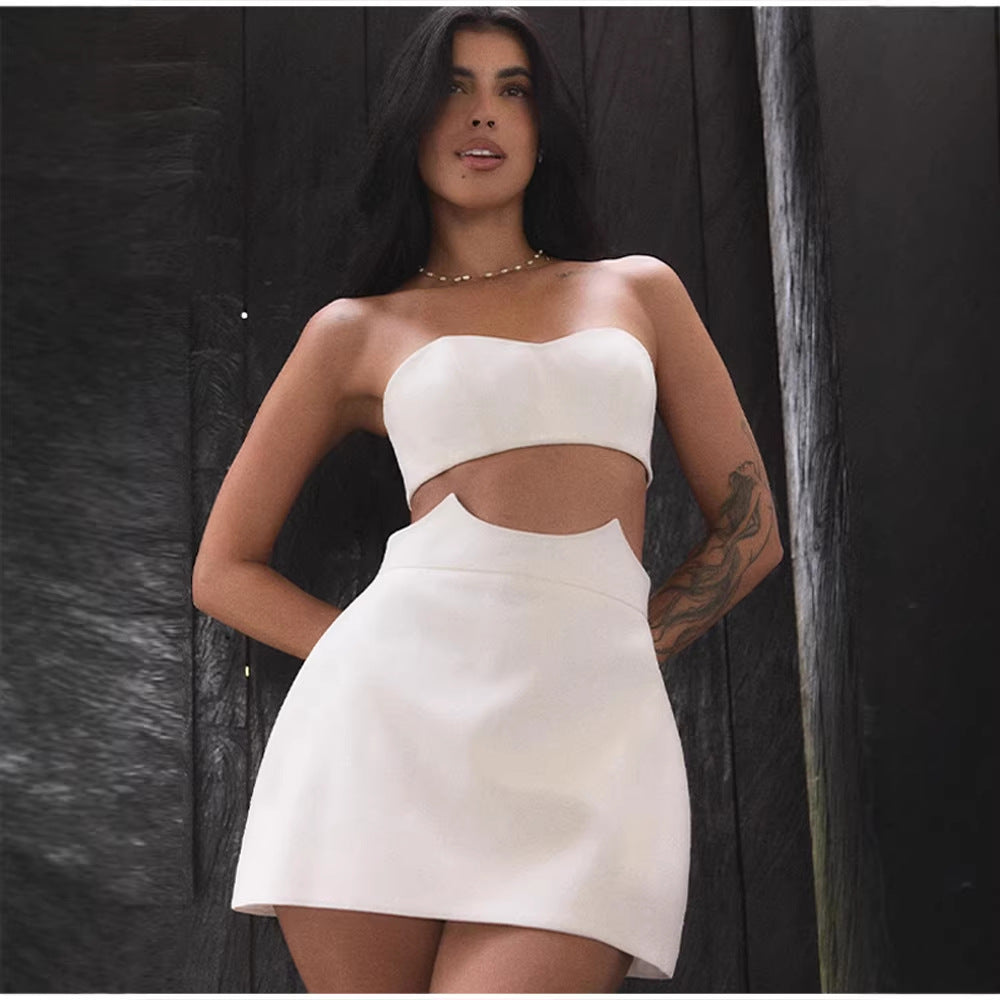 Dame Crop-Top och kjolset med elegant design Mirla-Eva Jonsson
